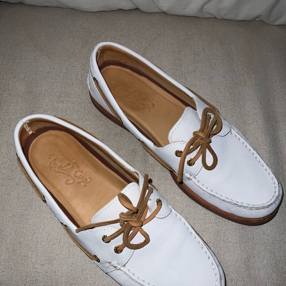 Sperry White and Tan Boat Shoes - Picture 2 of 4